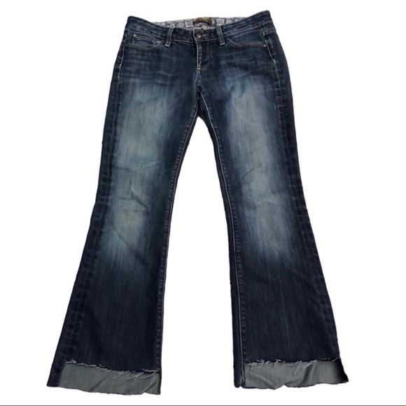 Paige Uneven Distressed Hem Jeans Size 27 - Picture 2 of 7